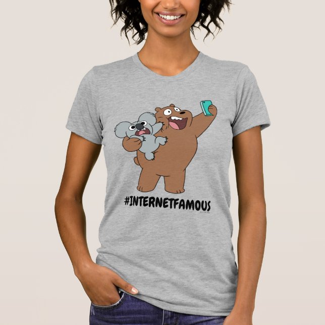 T-shirt Grizz & Nom Nom - #InternetFamous (Devant)