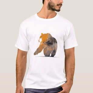 T-shirt Grizzli Ours Faune Nature Silhouette Style