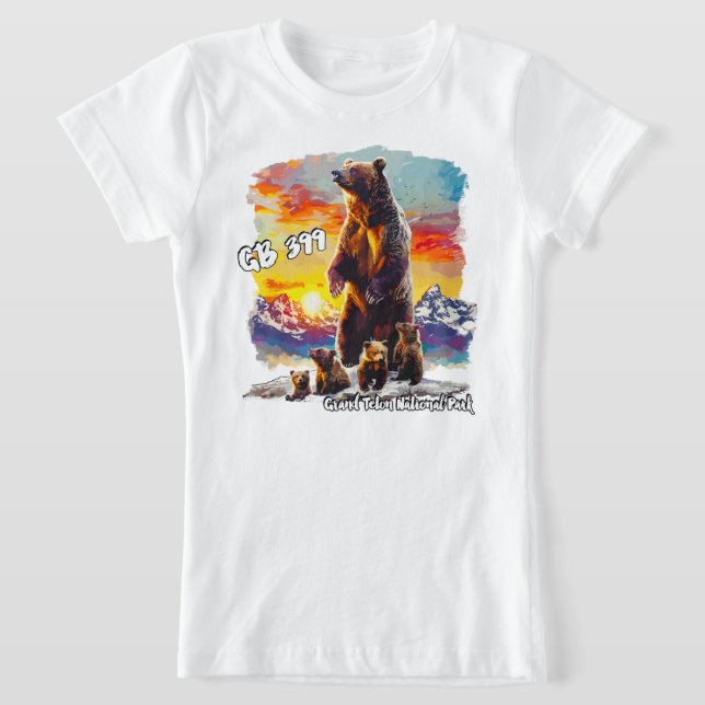 T-Shirt Grizzly Bear 399 4 Cubs Grand Teton National Park (Poser)
