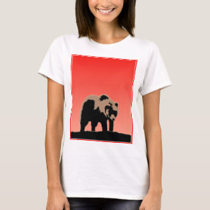 T-shirt Grizzly Bear au coucher du soleil - Art original d