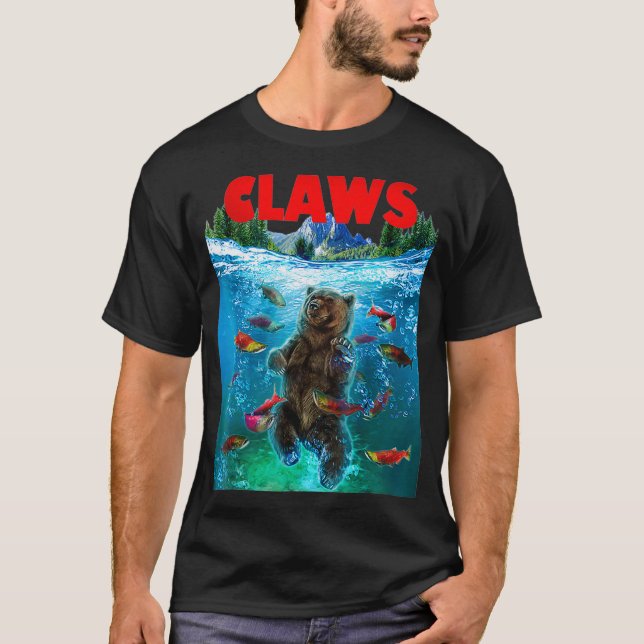 T-shirt Grizzly Bear Catching Saumon en Alaska National Pa (Devant)