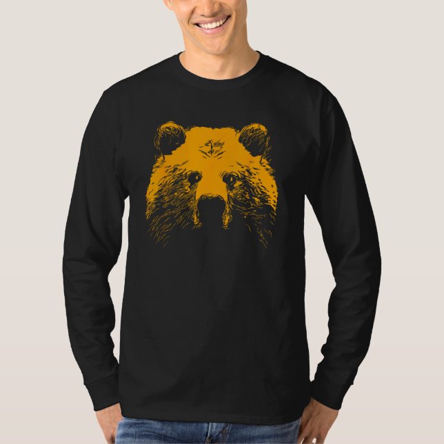 T-shirt Grizzly Bear Head (Devant)