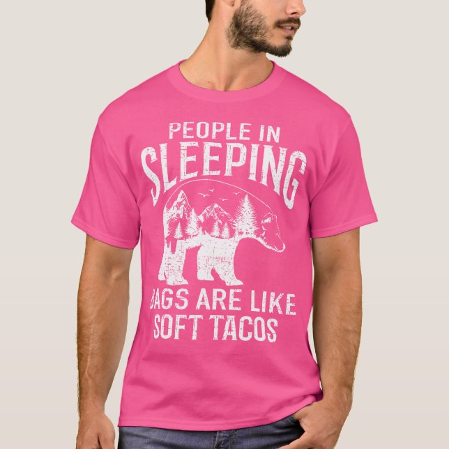 T-shirt Grizzly Bear Taco Dormir Camping (Devant)