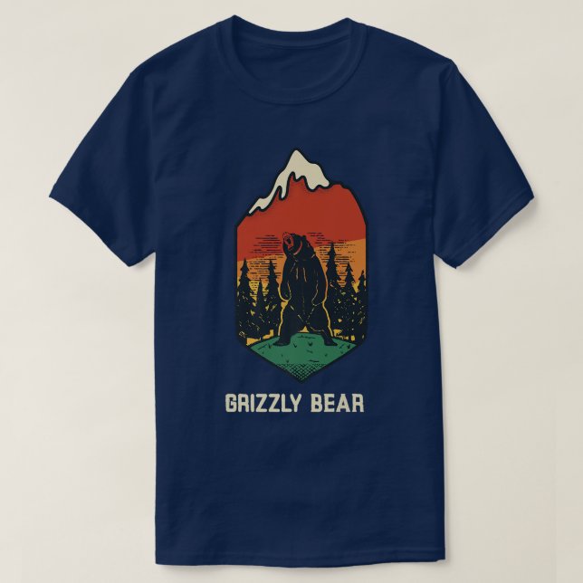 T-shirt Grizzly Bear Tee Yellowstone National Park Premium (Design devant)