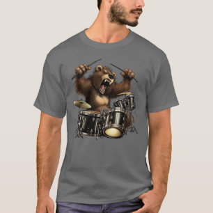 T-shirt Grizzly grinçante Faune Animal Nature classique