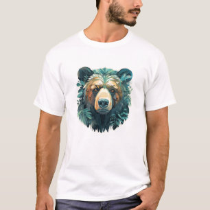 T-shirt Grizzly Oear Animal World Faune Beauté Peinture