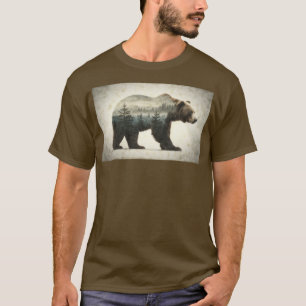 T-shirt Grizzly Oear Wilderness Art