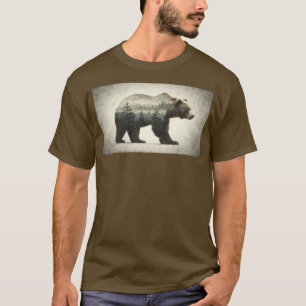T-shirt Grizzly Oear Wilderness Art
