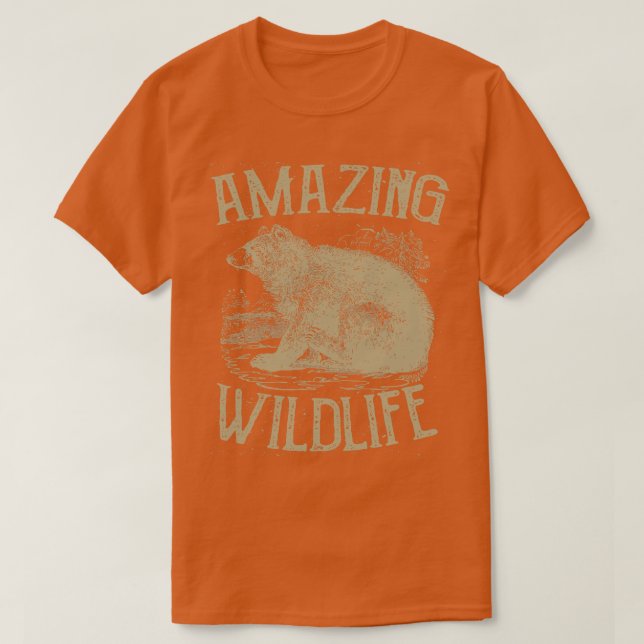 T-shirt Grizzly Oear Wildlife (Design devant)