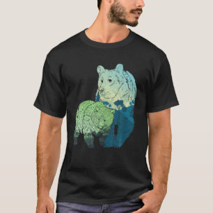 T-shirt Grizzly Ours Faune Forêt Amoureux des animaux Ours