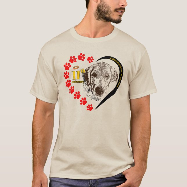 T-shirt GRLS Design de chien de coeur (Devant)