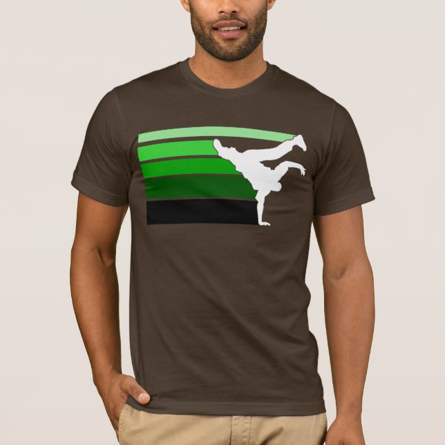 T-shirt Grn de gradient de BBOY blanc (Devant)