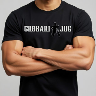 T-shirt Grobari Jug Crno Beli