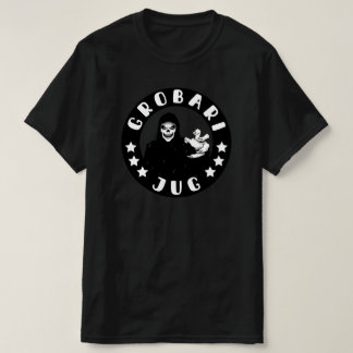 T-shirt Grobari Jug Crno Beli Kosac Smrti