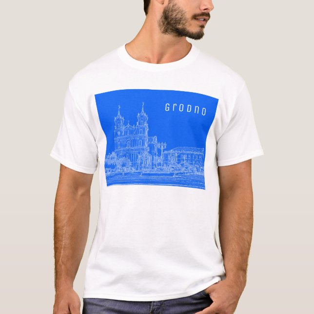 T-shirt Grodno Belarus Architecture Ville Vue Cathédrale (Devant)