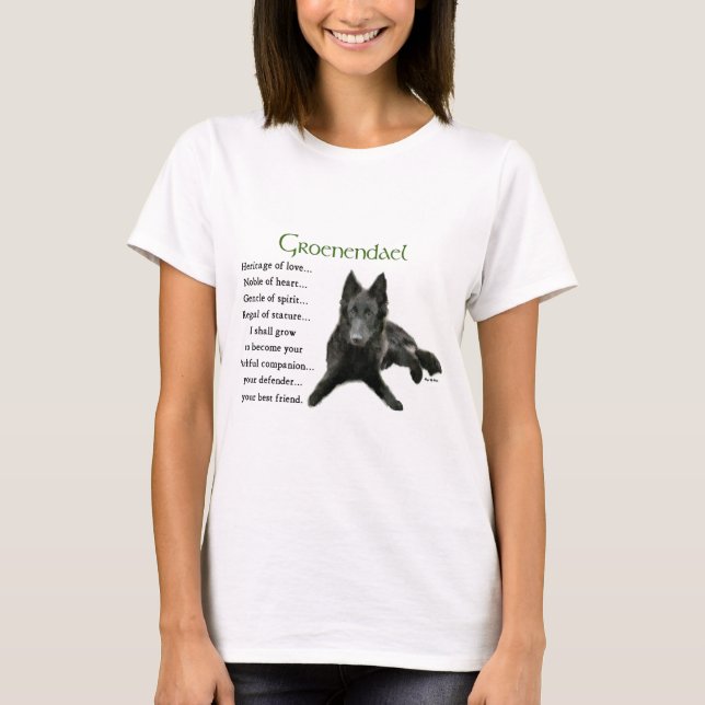 T-shirt Groenendael Belgique Cheepdog Cadeaux (Devant)