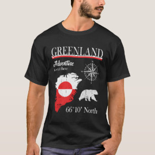 T-shirt Groenland Adventure est là drapeau Groenland