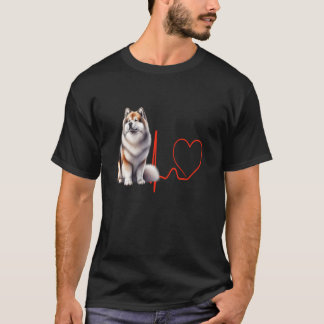 T-shirt Groenland Chien battement de coeur EKG Chiens amus