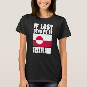 T-shirt Groenland Drapeau Design Si perdu envoyez-moi au G
