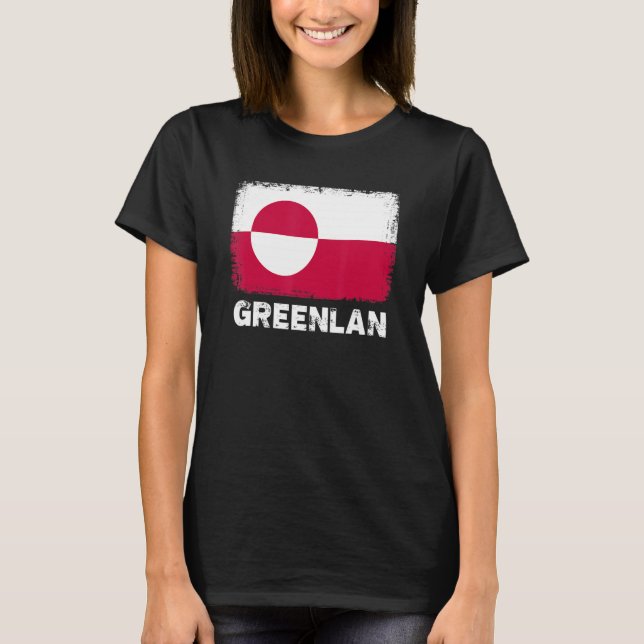 T-shirt Groenland Drapeau Soutien Populations Groenlandais (Devant)