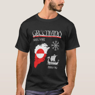 T-shirt Groenland - Viking Vegvisir - Drapeau Groenland So