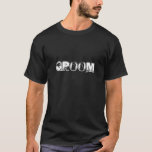T-shirt GROOM<br><div class="desc">Parfait de dire à tout le monde à la fête et en lune de miel qui est le marié.</div>