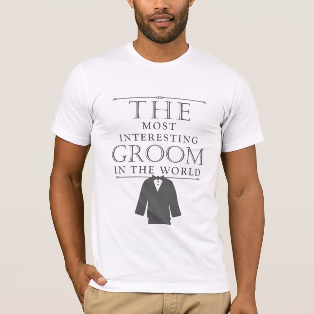 T-shirt Groom Bachelor Tee, Grey (Devant)