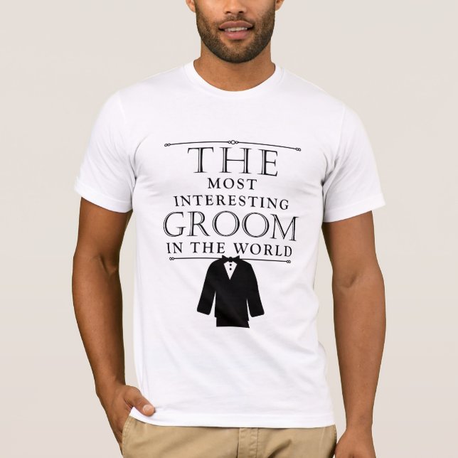 T-shirt Groom Bachelor Tee, Noir (Devant)
