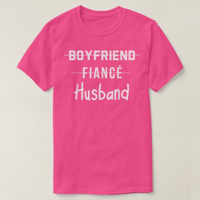T-shirt Groom Boyfriend Fiance Husband Wedding Just Marrie (Design devant)