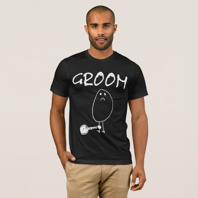 T-Shirt Groom Drôle Pour La Fête Du Bachelor (Devant entier)