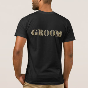 T-shirt Groom Golden Parties scintillant Typographie Maria