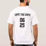 T-shirt Groom Sports Style Correspondant Couple Enregistre<br><div class="desc">Groom Sports Style Couple jumelé Enregistrer le T-shirt Date</div>