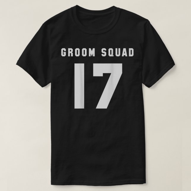 T-shirt Groom Squad 2017 Jersey Groomsmen  (Design devant)