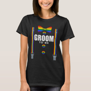 T-shirt Groom To Be Gay Lgbtq Pride Rainbow Flag Mariage B