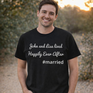 T-shirt Groom Wedding Custom Shirt - Just Married Husband