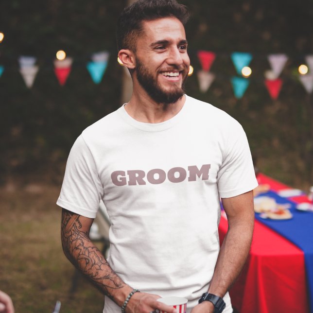 T-shirt Groom White Wedding Party (Créateur téléchargé)