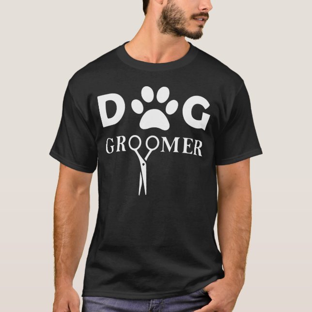T-shirt Grooming Chien Groomer Hommes Femmes Hommes Groome (Devant)