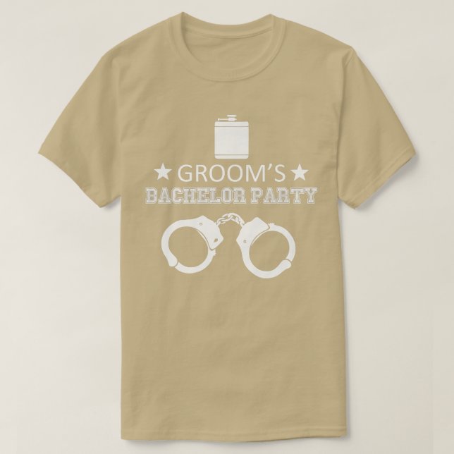 T-shirt Grooms Batchelor Party Funny  (Design devant)