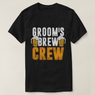 T-shirt Groom's Brew Crew Funny Groomsmen Beer