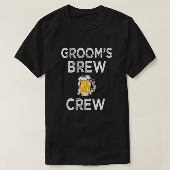 T-shirt Groom's Brew Crew Homs Groomsman Party (Design devant)
