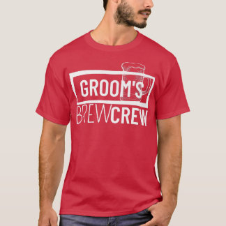 T-shirt Grooms Brew Crew Squad Best Man Bachelor Party Gro