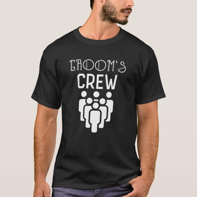 T-shirt Groom's Crew Groomsmen Bachelor Party cadeau (Devant)