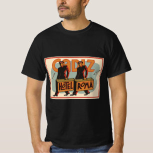 T-shirt Grooms d'hôtel Vintage Travel Hotel Roma, Cadiz, E