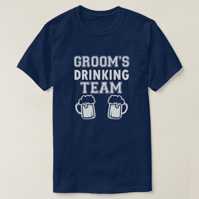 T-shirt Groom's Drinking Team drôle de groomsmen chemise (Design devant)
