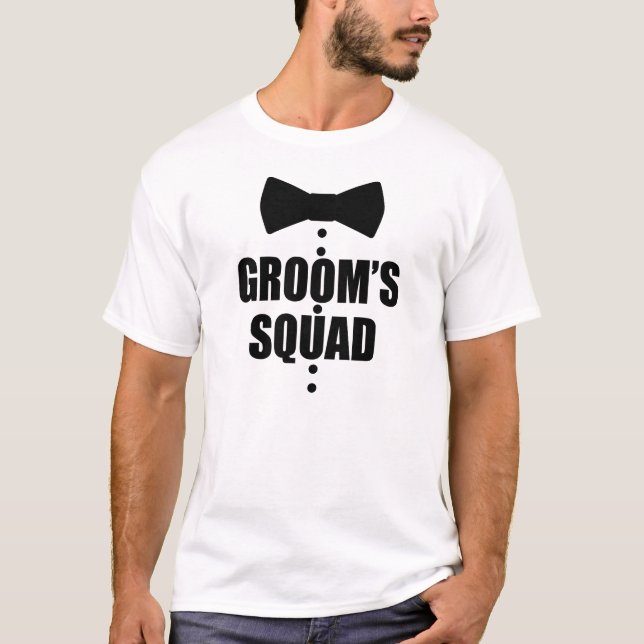 T-shirt Groom's Squad drôle chemise Groomsmen (Devant)