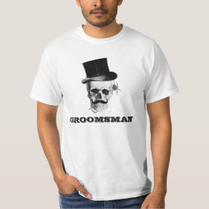 T-shirt Groomsman gothique Steampunk crâne