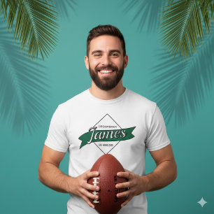 T-shirt Groomsman personnalisé James Ruban Vert Vintage Sc