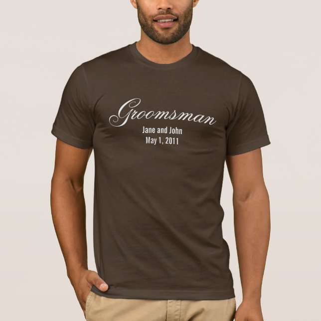 T-shirt Groomsman Shirt Dark (Devant)