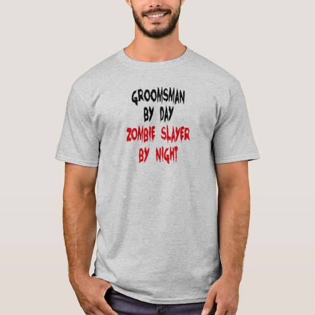 T-shirt Groomsman Zombie plaisanter (Devant)