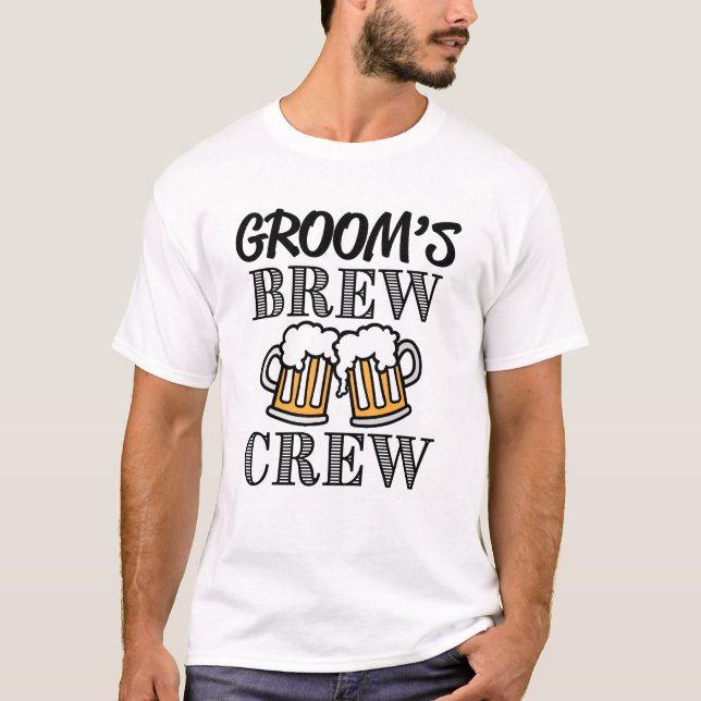 T-shirt Groomsmen de l'équipage de brasserie de Groom - Gr (Devant)